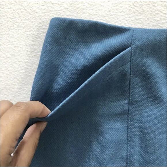 NWOT cAbi Women 3220 Teal Blue Sigourney Pencil Knee Length Straight Skirt 4 - Picture 3 of 10